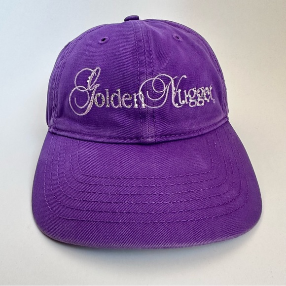 Golden Nugget Other - Golden Nugget Baseball Hat Adjustable Strap Back Cap Purple 100% Cotton